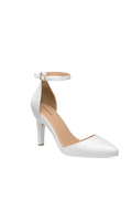 The D'Orsay - White Satin + Stiletto Heel Kit 4 White