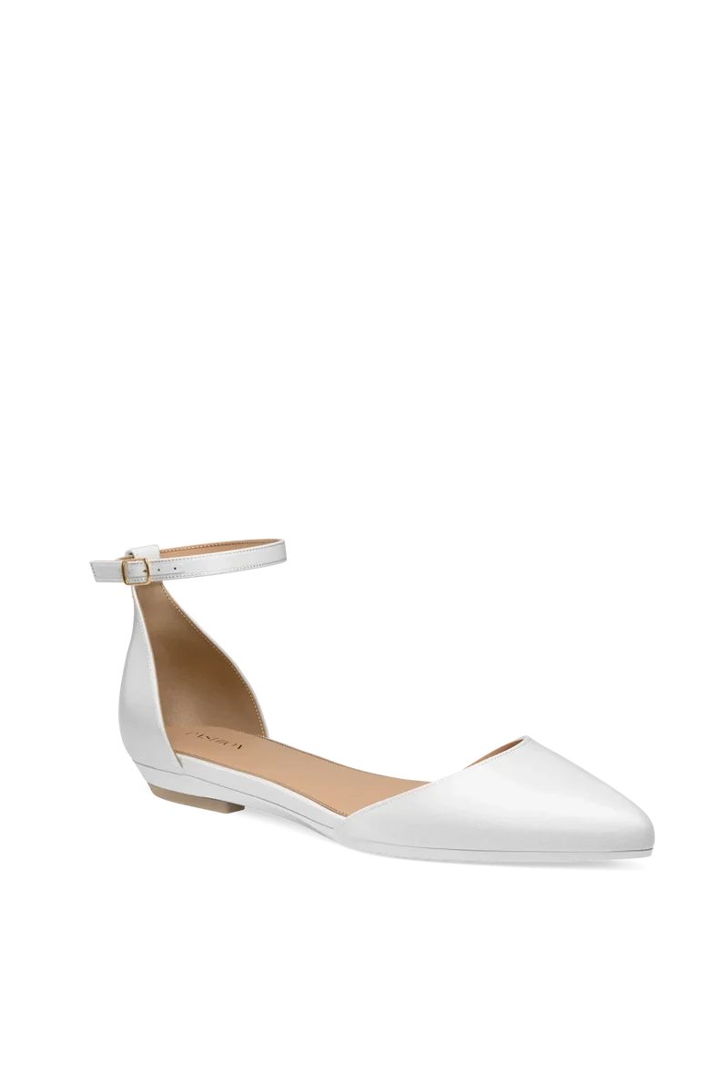 The D'Orsay - White Satin + Stiletto Heel Kit 4 White