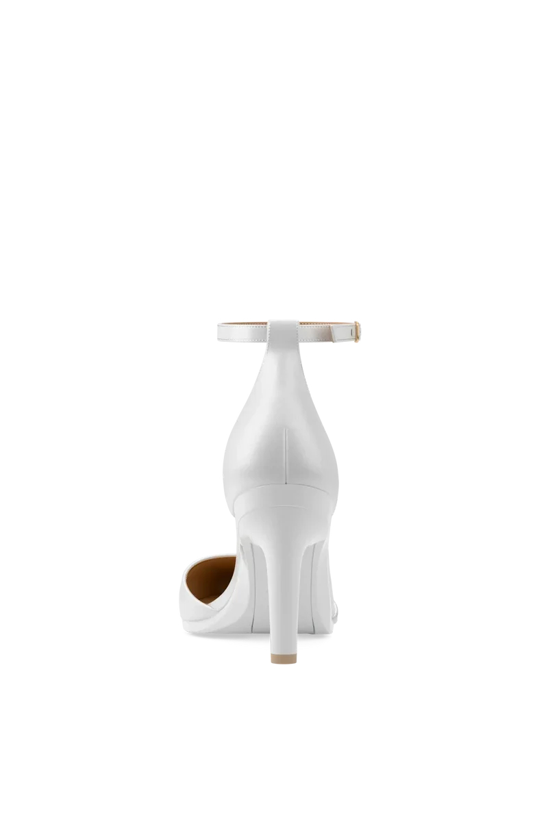 The D'Orsay - White Satin + Stiletto Heel Kit 4 White