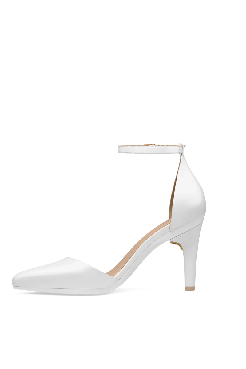 The D'Orsay - White Satin + Stiletto Heel Kit 4 White