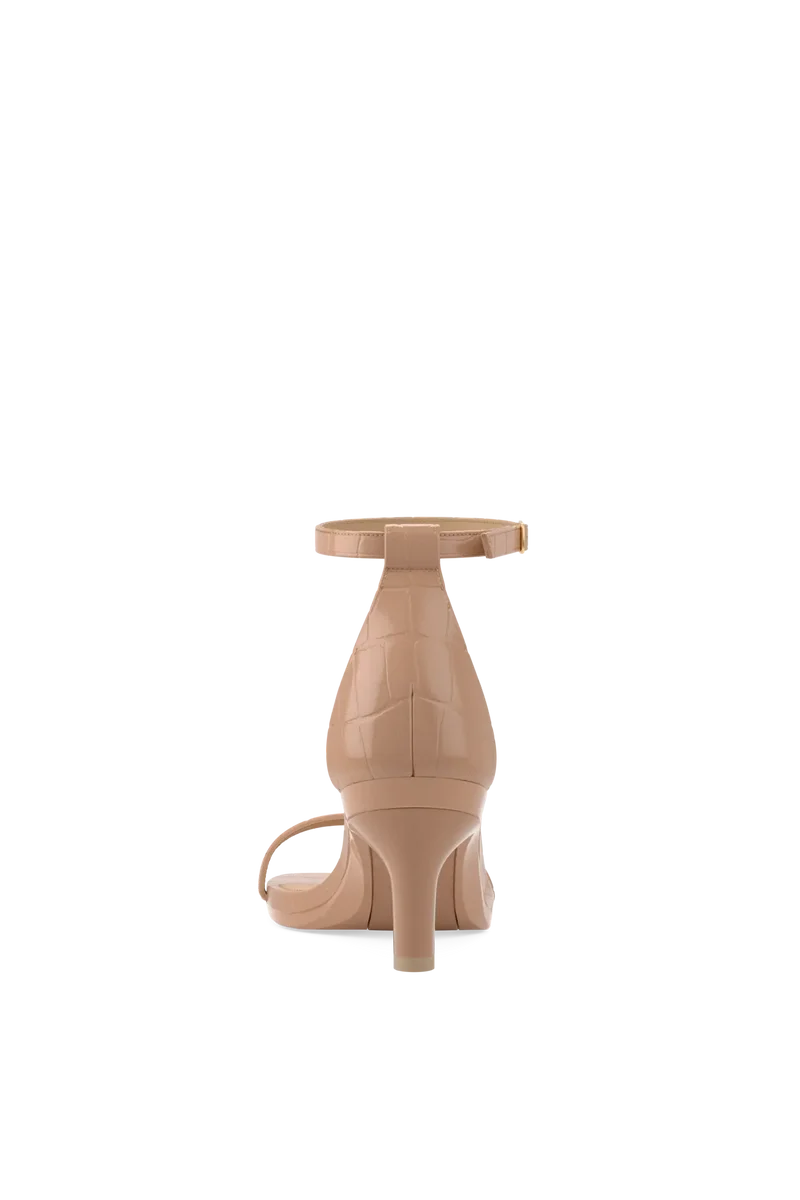 The Gigi - Latte Crocodile 3 Stiletto