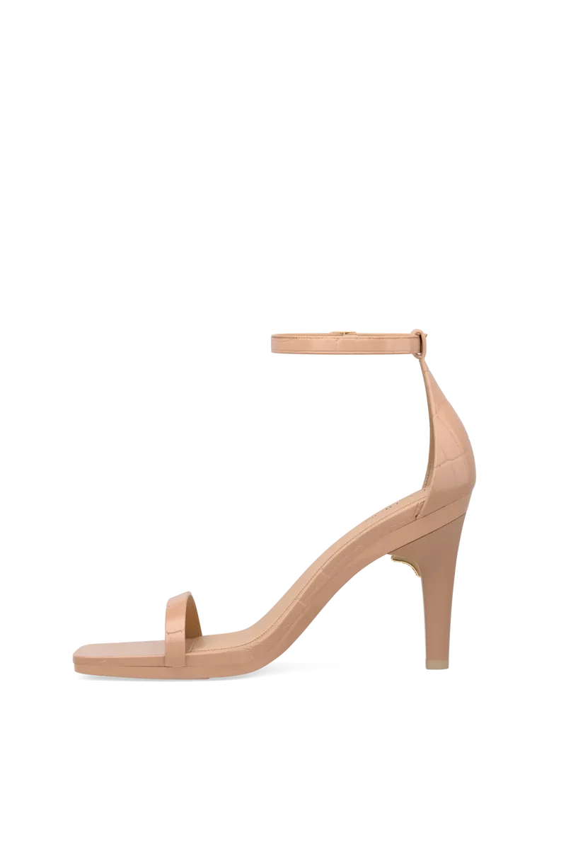 The Gigi - Latte Crocodile 4 Stiletto