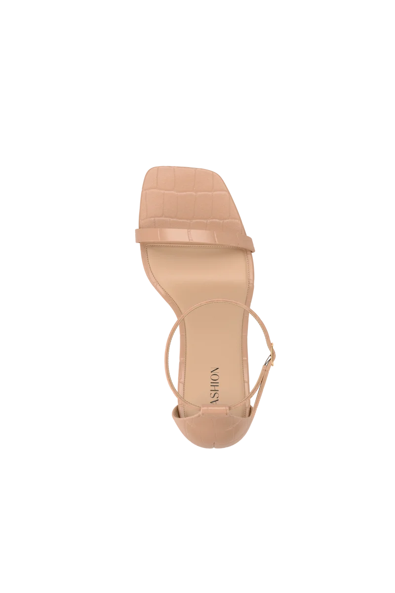 The Gigi - Latte Crocodile 4 Stiletto
