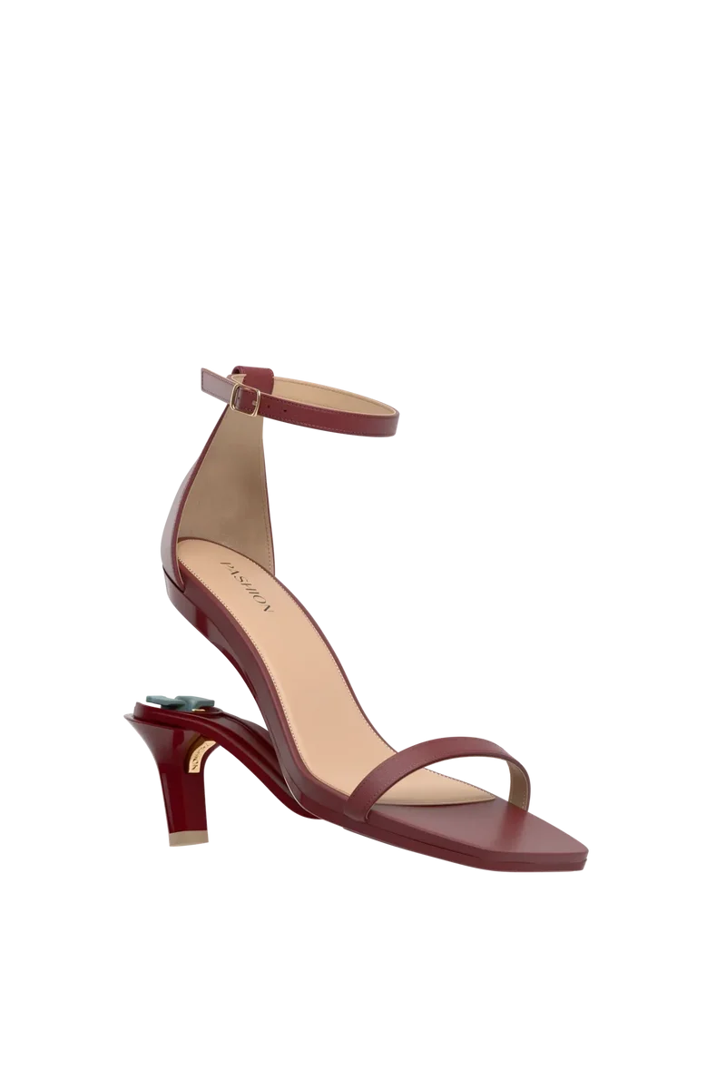 The Gigi - Merlot Leather 3 Stiletto - Final Sale