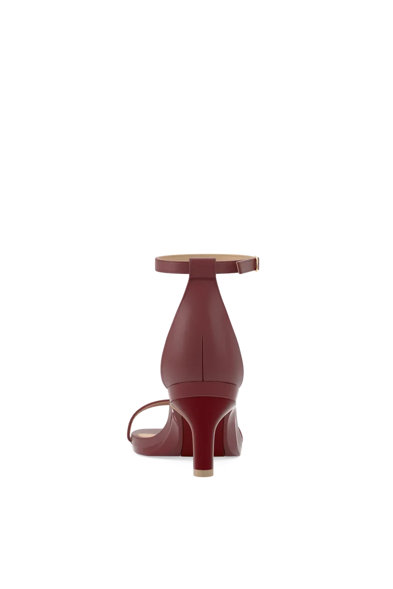 The Gigi - Merlot Leather 3 Stiletto - Final Sale