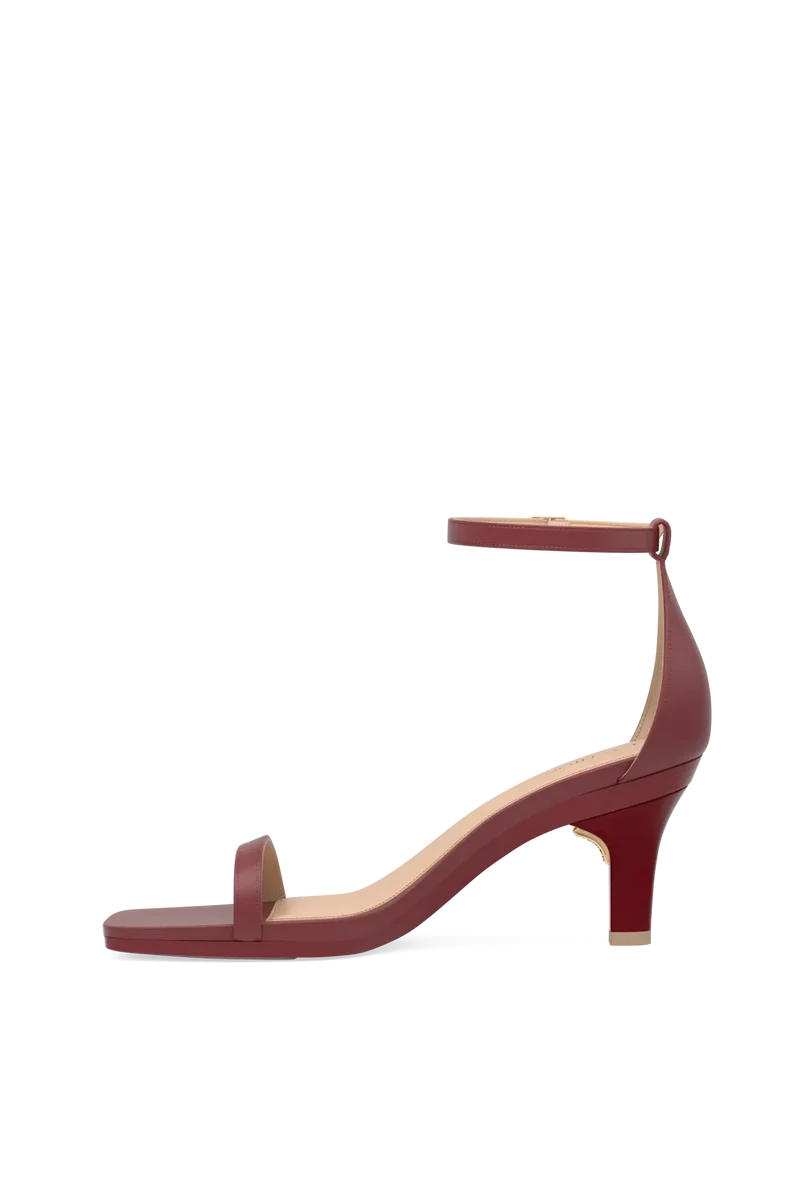 The Gigi - Merlot Leather 3 Stiletto - Final Sale