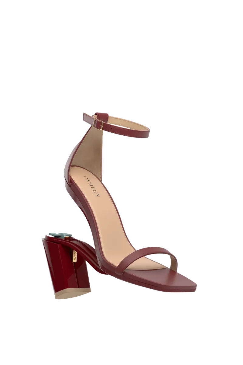 The Gigi - Merlot Leather 4 Block - Final Sale