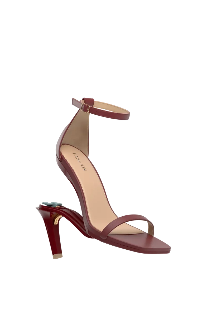The Gigi - Merlot Leather 4 Stiletto - Final Sale