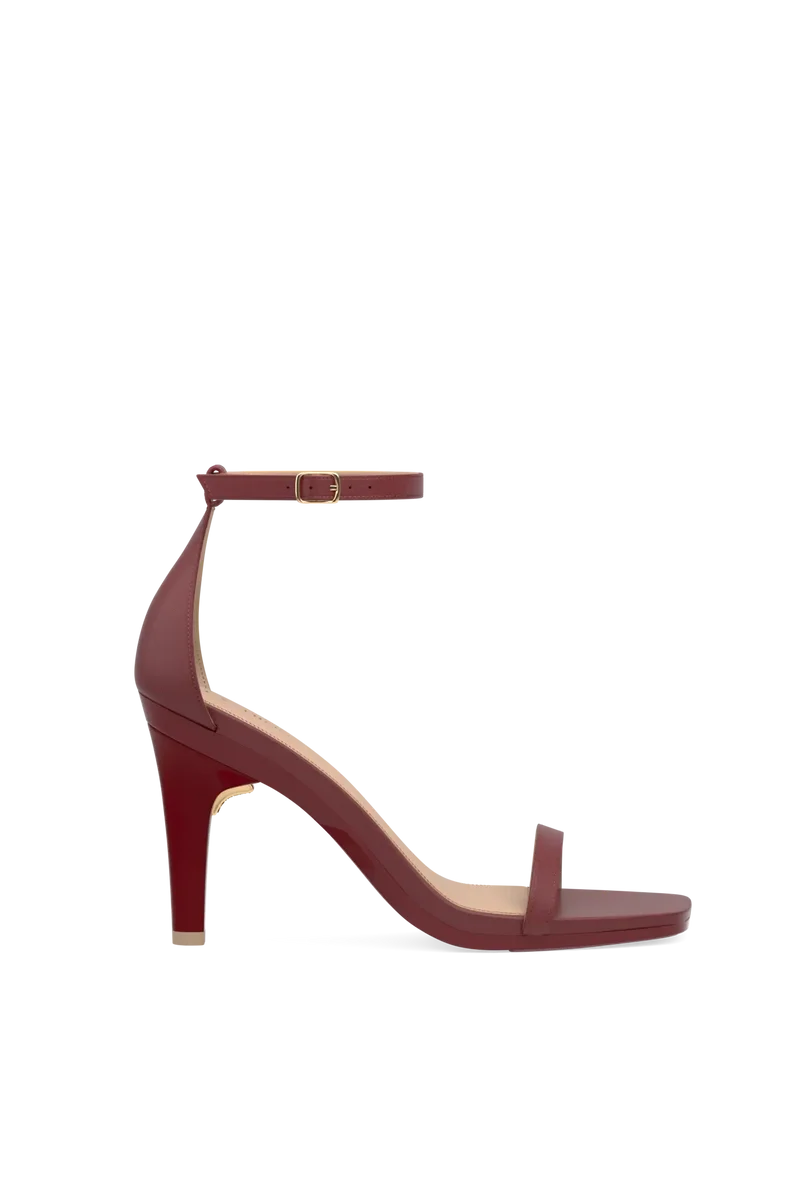 The Gigi - Merlot Leather 4 Stiletto - Final Sale