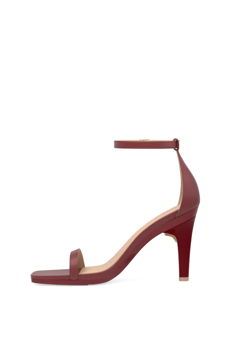 The Gigi - Merlot Leather 4 Stiletto - Final Sale