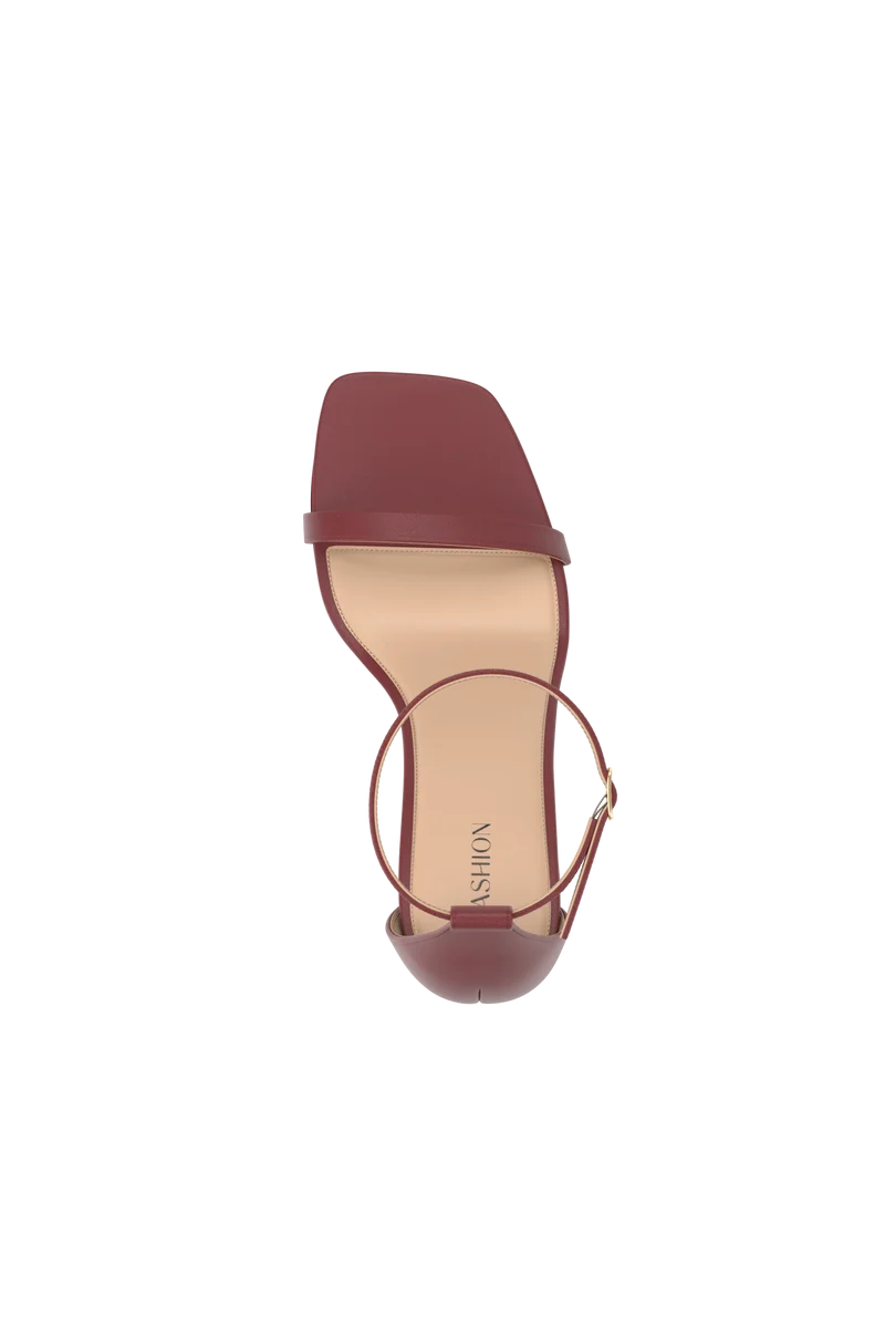 The Gigi - Merlot Leather Flat - Final Sale