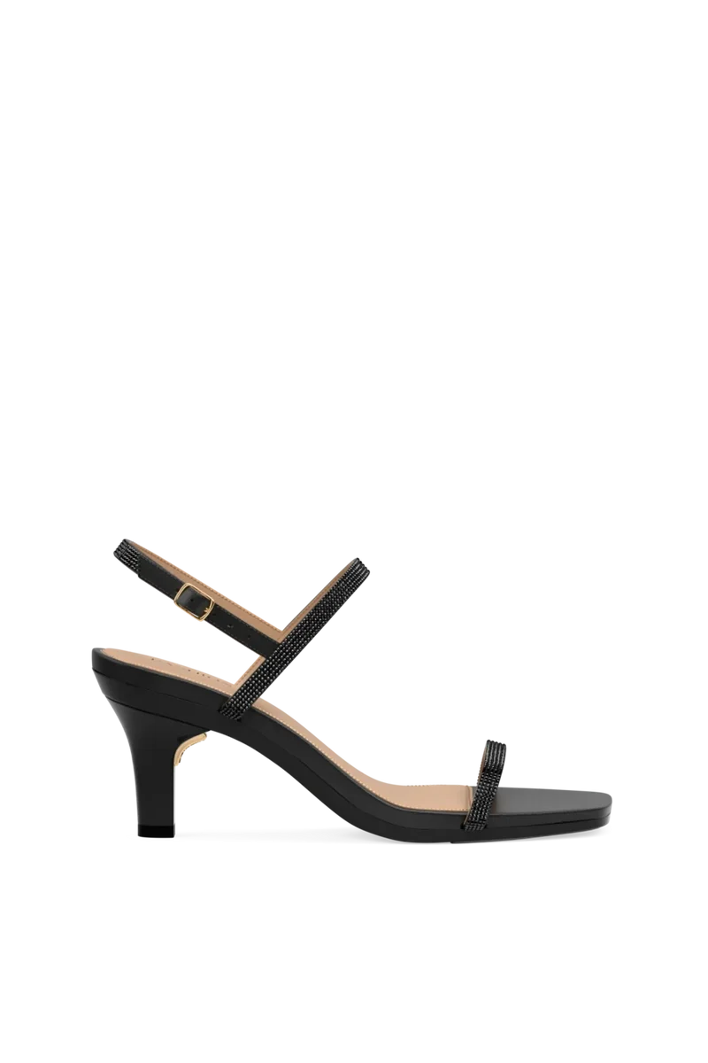 The Miranda - Coal Rhinestone 3 Stiletto