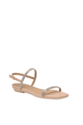 The Miranda - Sand Rhinestone Flat
