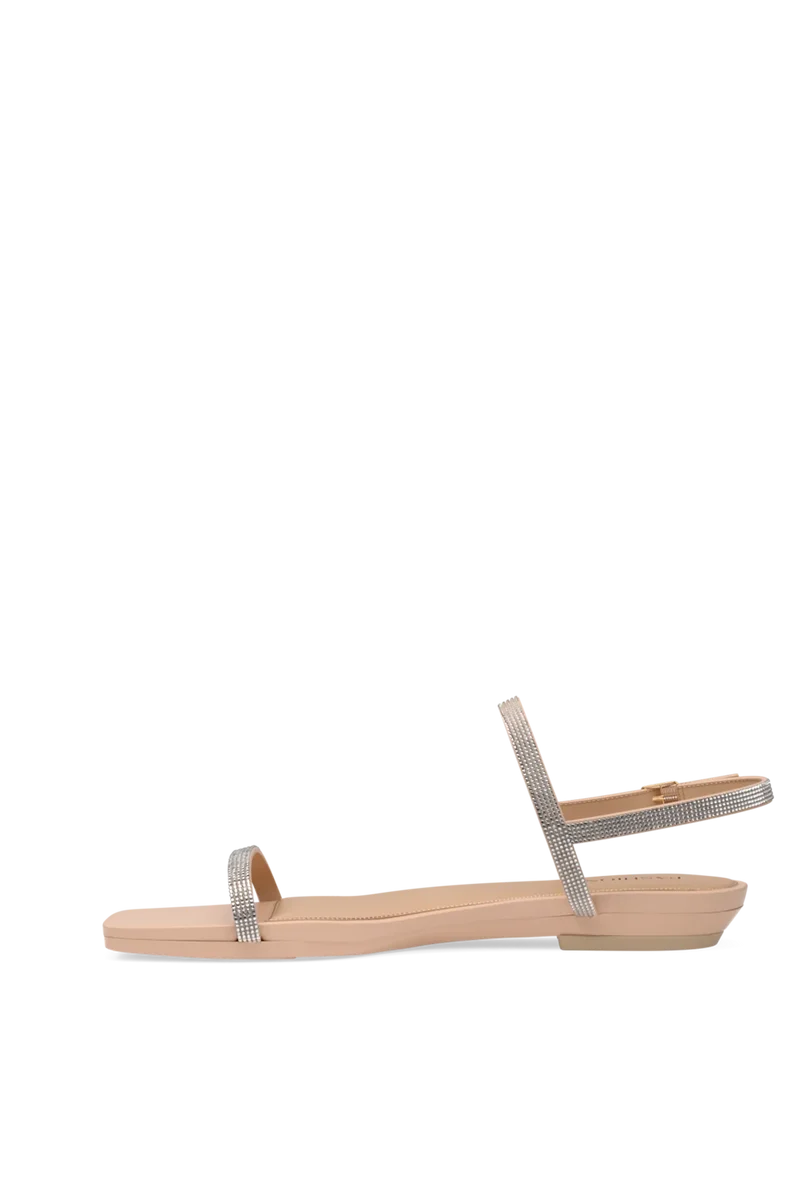 The Miranda - Sand Rhinestone Flat