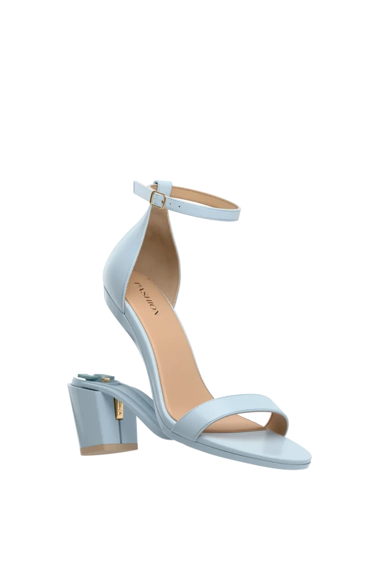 The Pashionista - Baby Blue Leather 3 Block