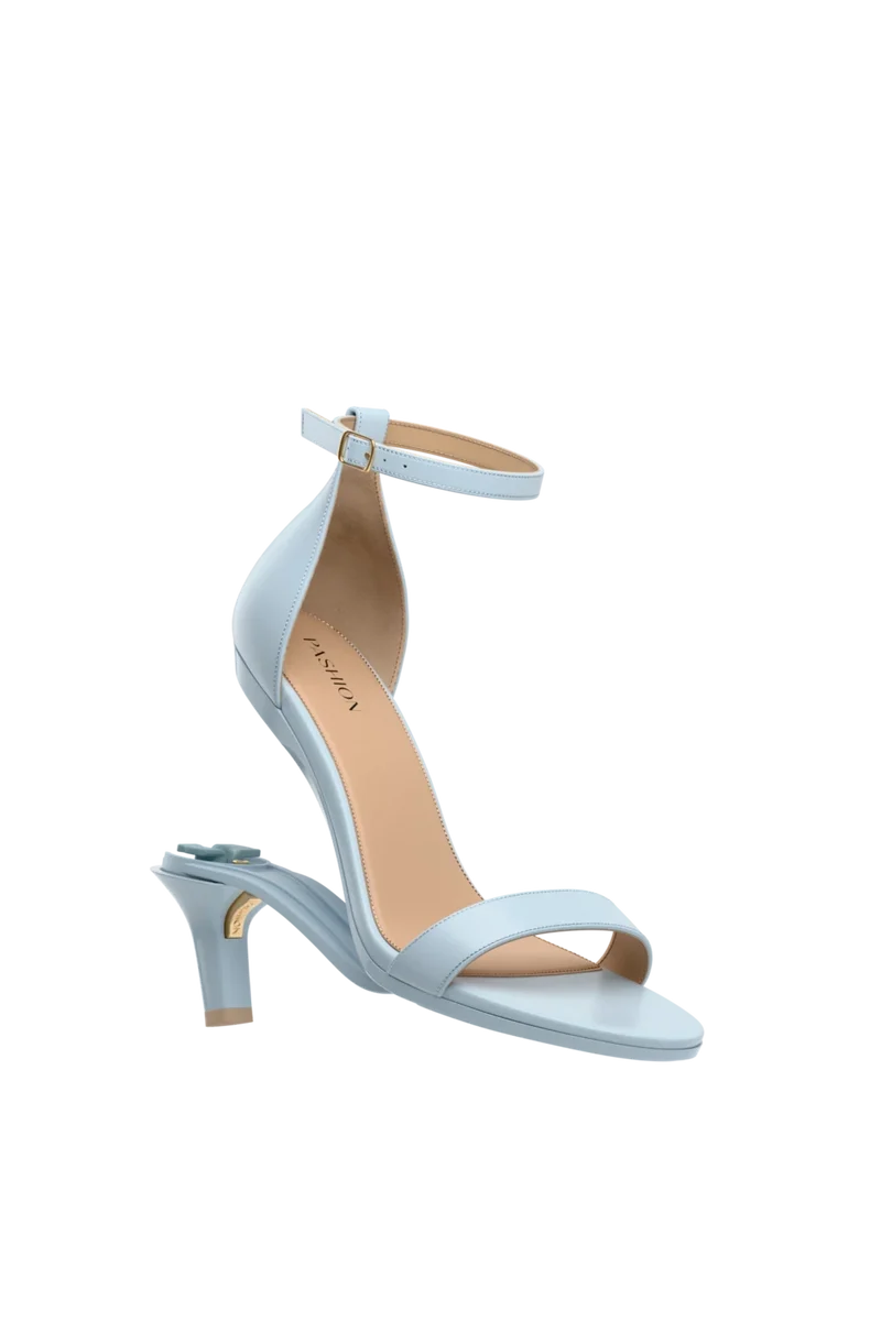 The Pashionista - Baby Blue Leather 3 Stiletto