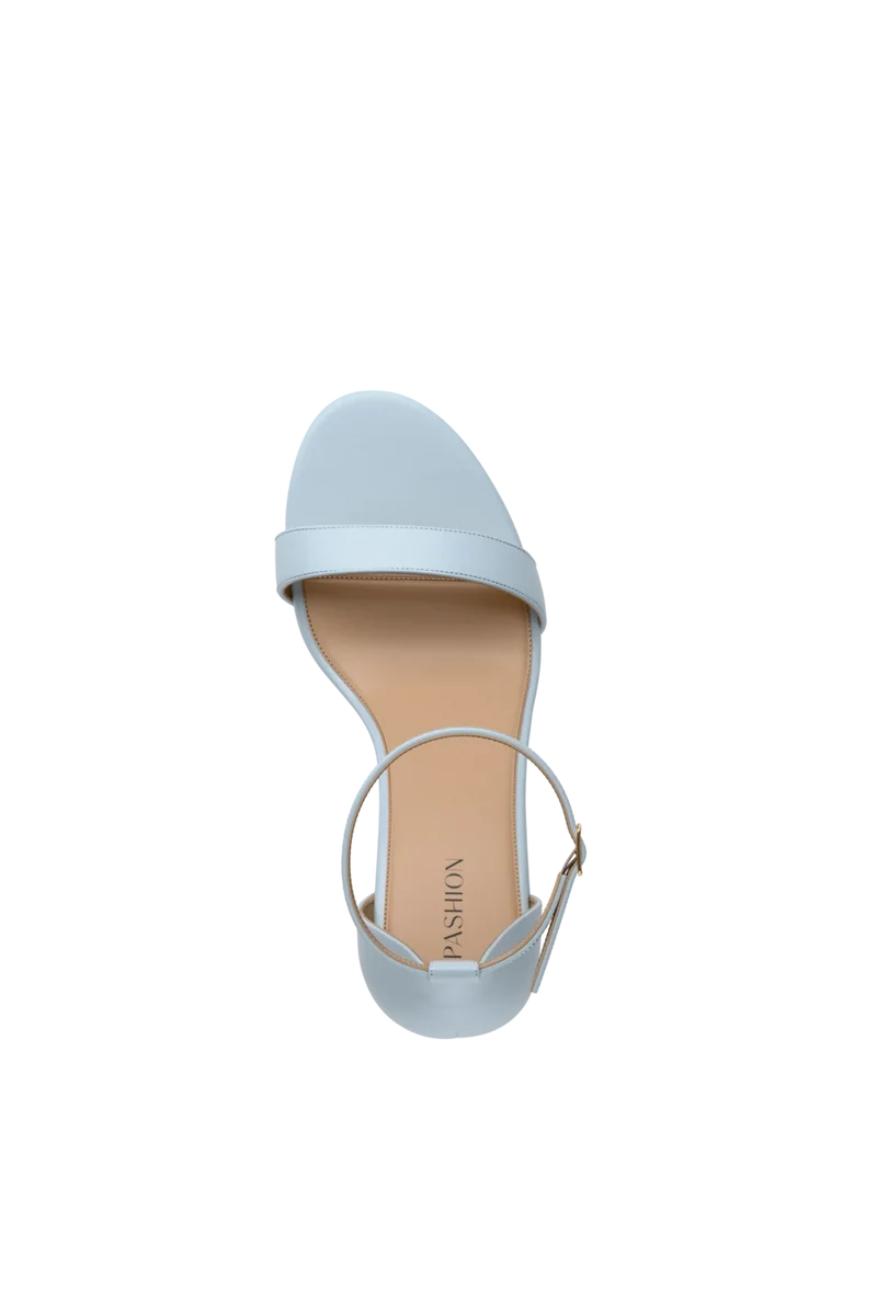 The Pashionista - Baby Blue Leather 3 Stiletto