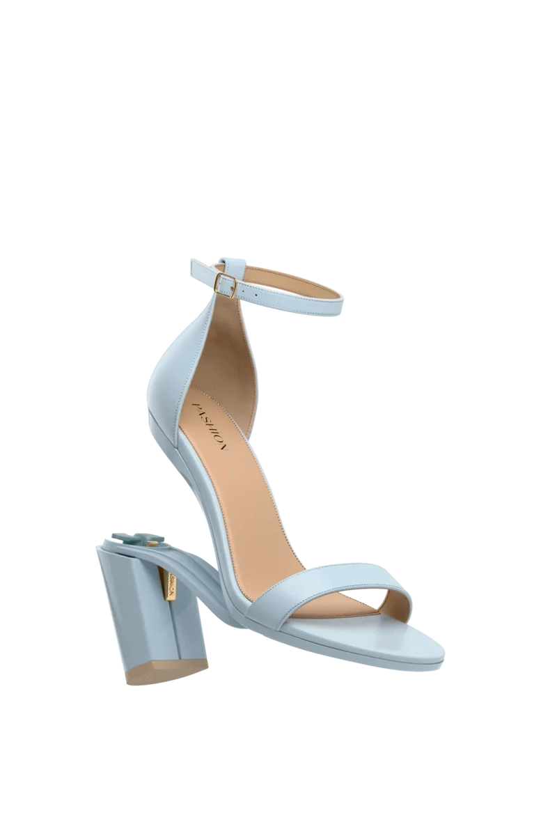 The Pashionista - Baby Blue Leather 4 Block