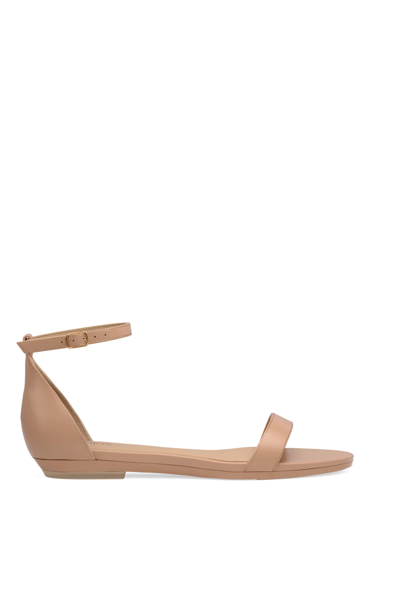 The Pashionista - Latte Leather Flat