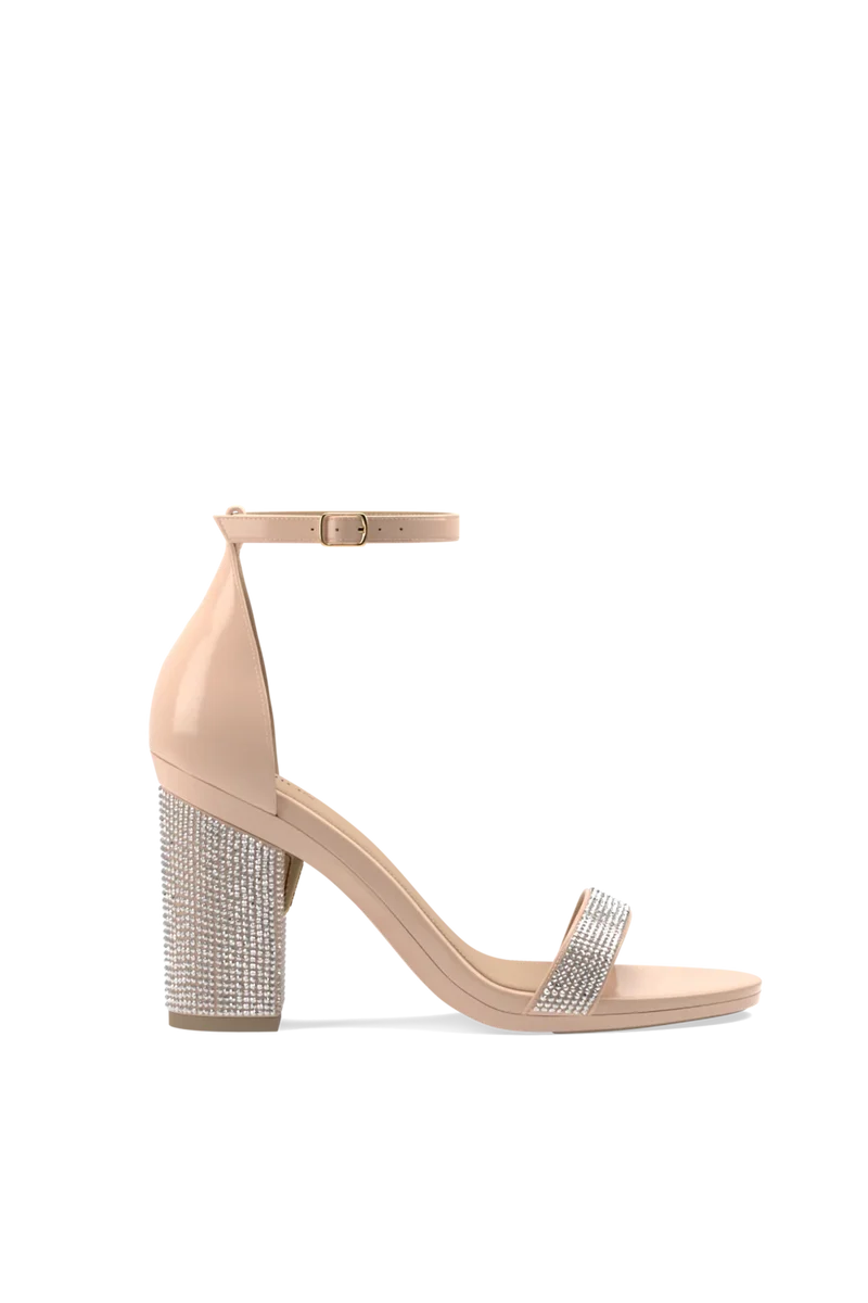 The Pashionista - Sand Patent Rhinestone + Block Heel Kit 4 Sand Rhinestone
