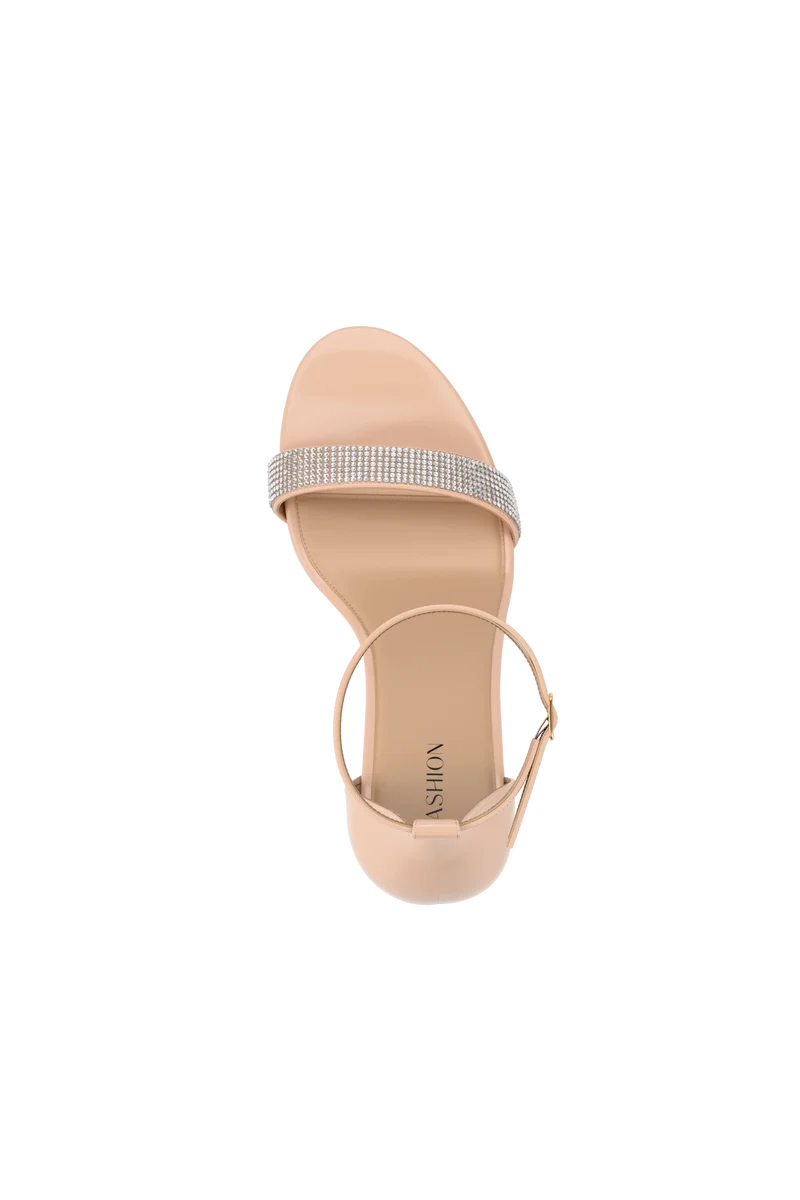 The Pashionista - Sand Patent Rhinestone + Block Heel Kit 4 Sand Rhinestone