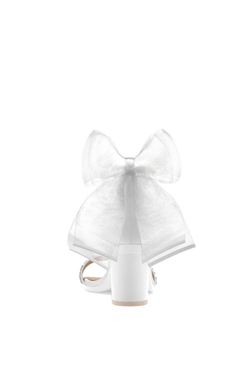 The Pashionista - White Crystal Bow + Block Heel Kit 3 White