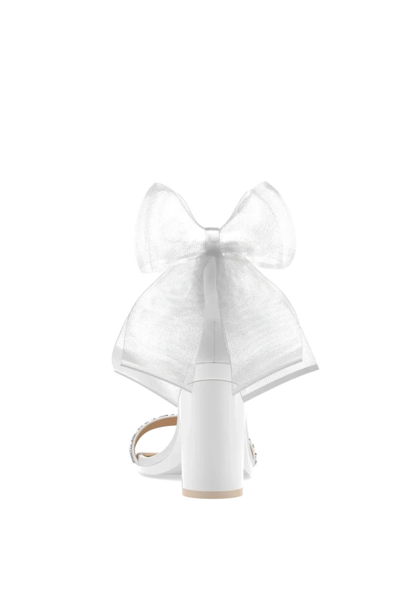 The Pashionista - White Crystal Bow + Block Heel Kit 4 White