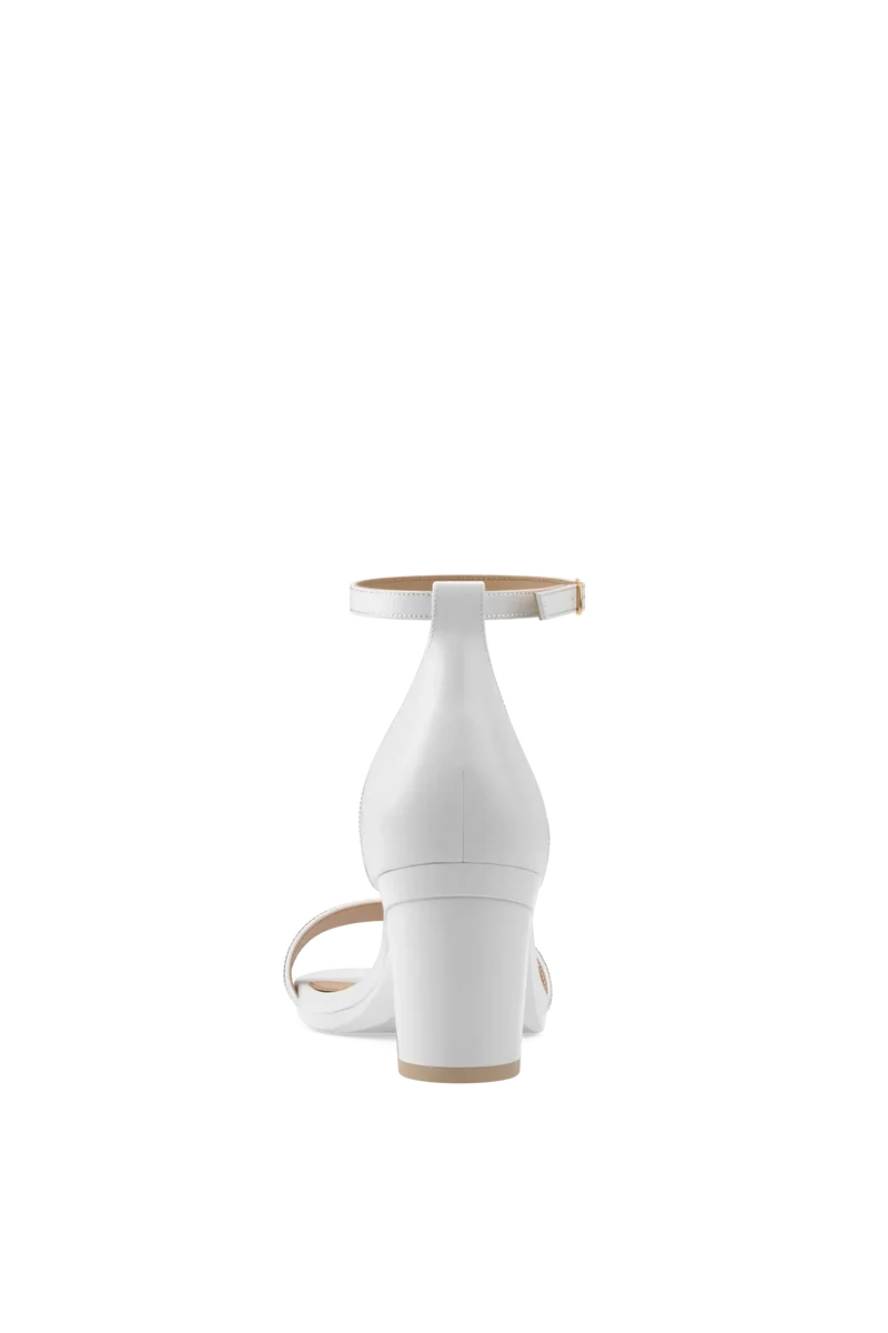 The Pashionista - White Leather + Block Heel Kit 3 White