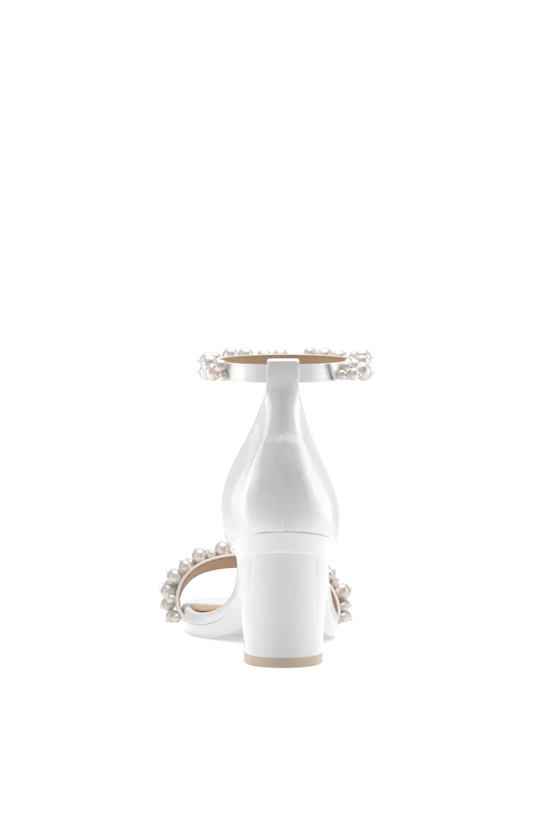 The Pashionista - White Satin Pearl + Block Heel Kit 3 White - Final Sale