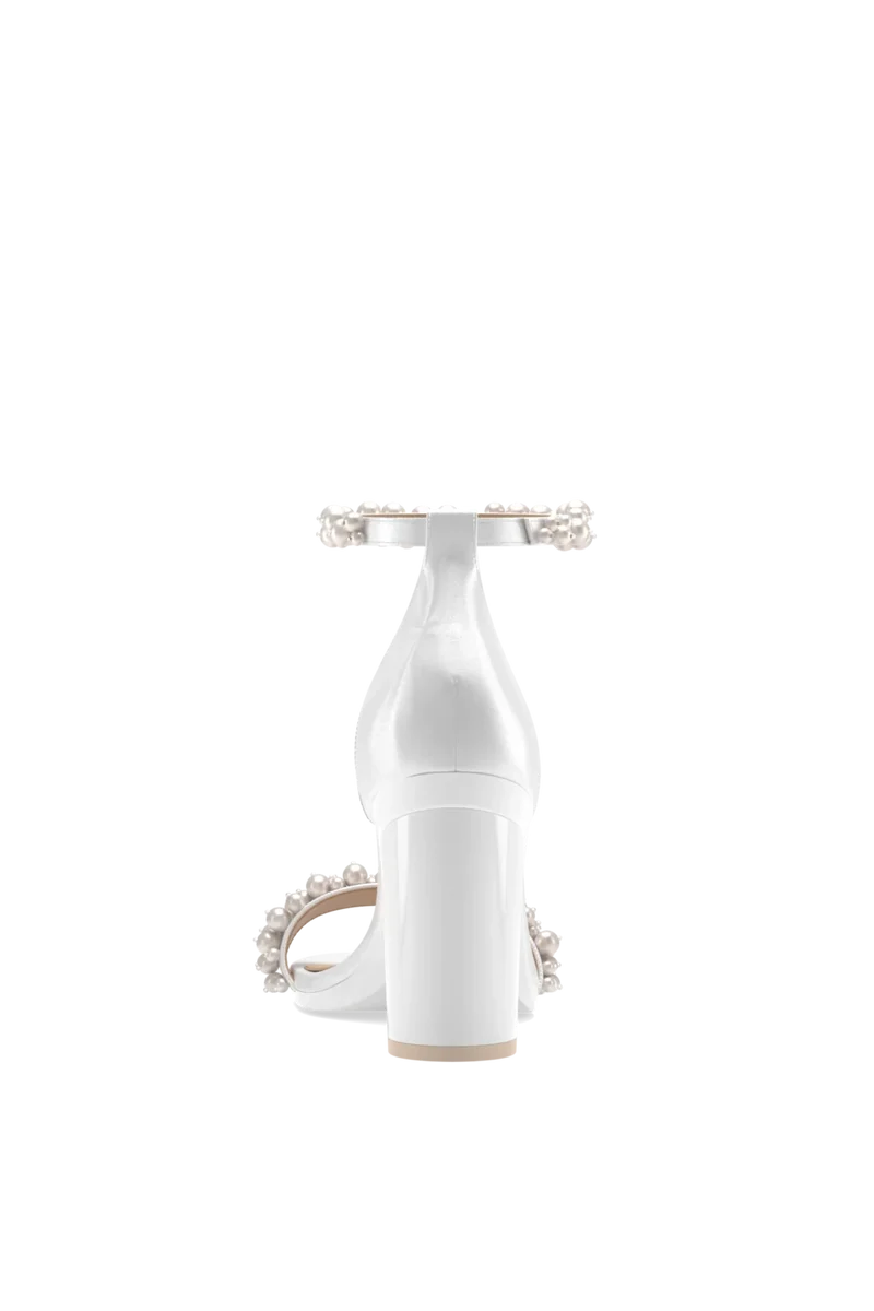 The Pashionista - White Satin Pearl + Block Heel Kit 4 White - Final Sale