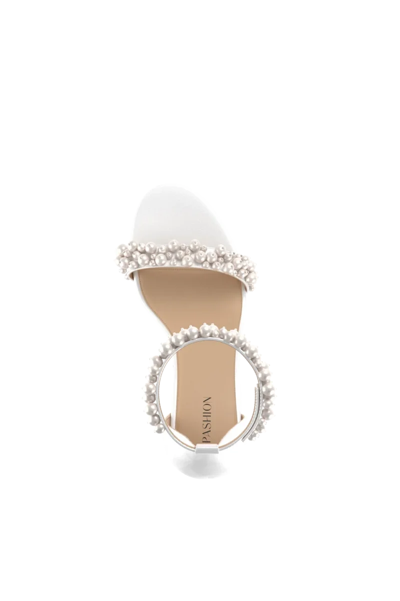 The Pashionista - White Satin Pearl + Block Heel Kit 4 White - Final Sale