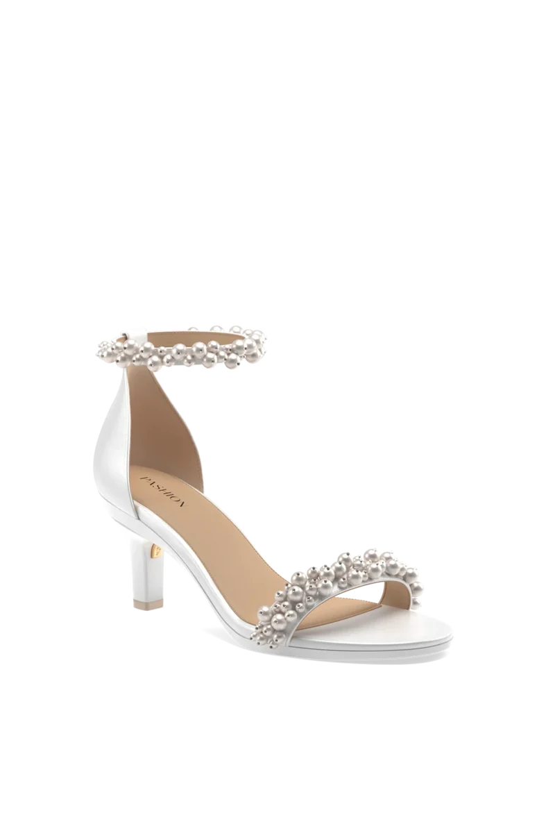 The Pashionista - White Satin Pearl + Stiletto Heel Kit 3 White - Final Sale