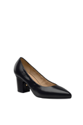The Pump - Coal Stretch Leather 3 Block