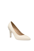 The Pump - Ivory Leather 4 Stiletto