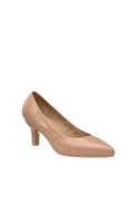 The Pump - Latte Stretch Leather 3 Stiletto