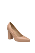 The Pump - Latte Stretch Leather 4 Block