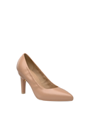 The Pump - Latte Stretch Leather 4 Stiletto