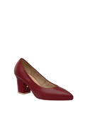 The Pump - Merlot Stretch Leather 3 Block