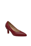 The Pump - Merlot Stretch Leather 3 Stiletto