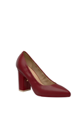 The Pump - Merlot Stretch Leather 4 Block