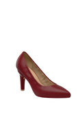 The Pump - Merlot Stretch Leather 4 Stiletto
