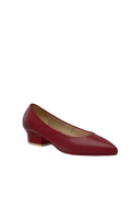 The Pump - Merlot Stretch Leather Flat