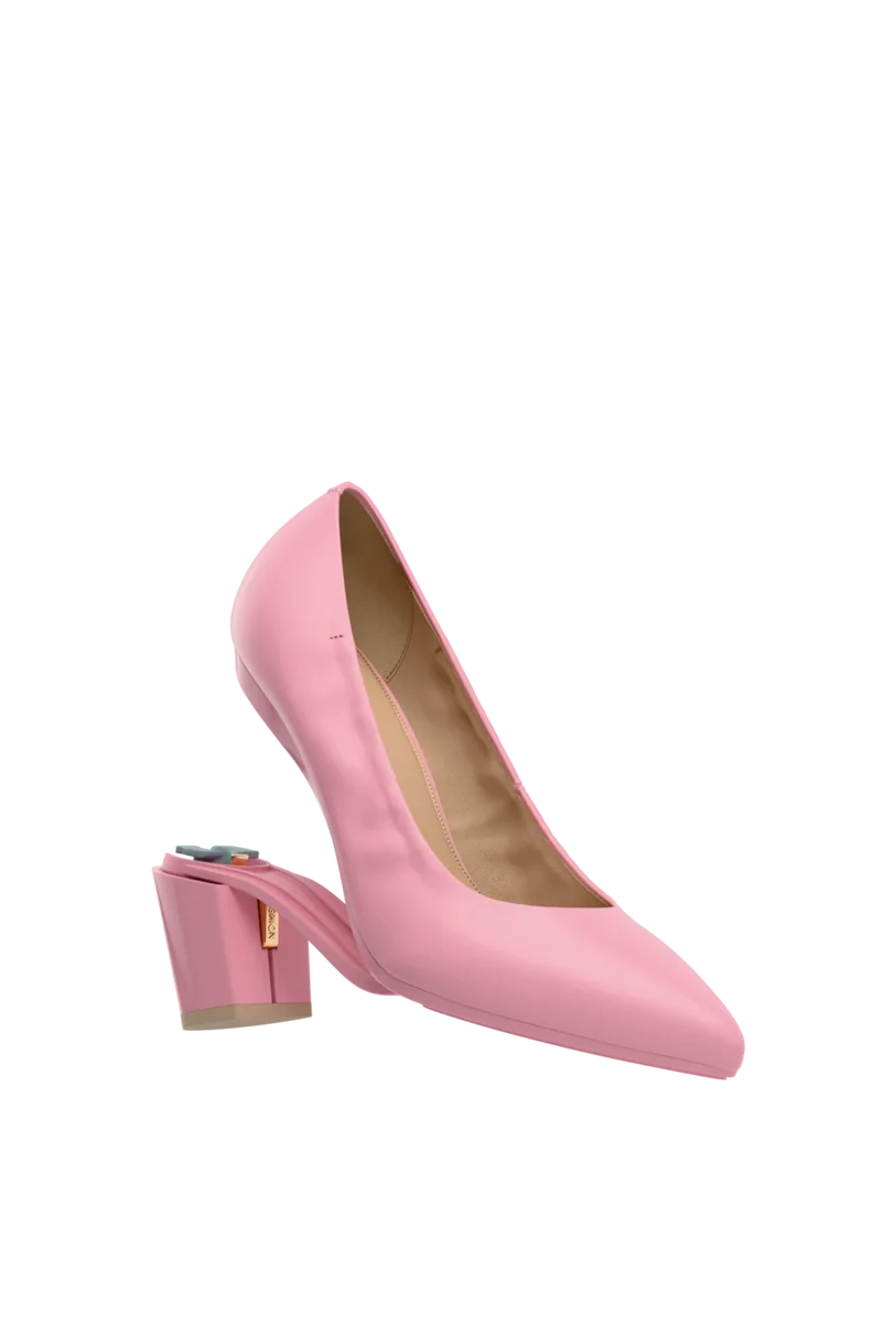 The Pump - Pink Leather 3 Block - Final Sale