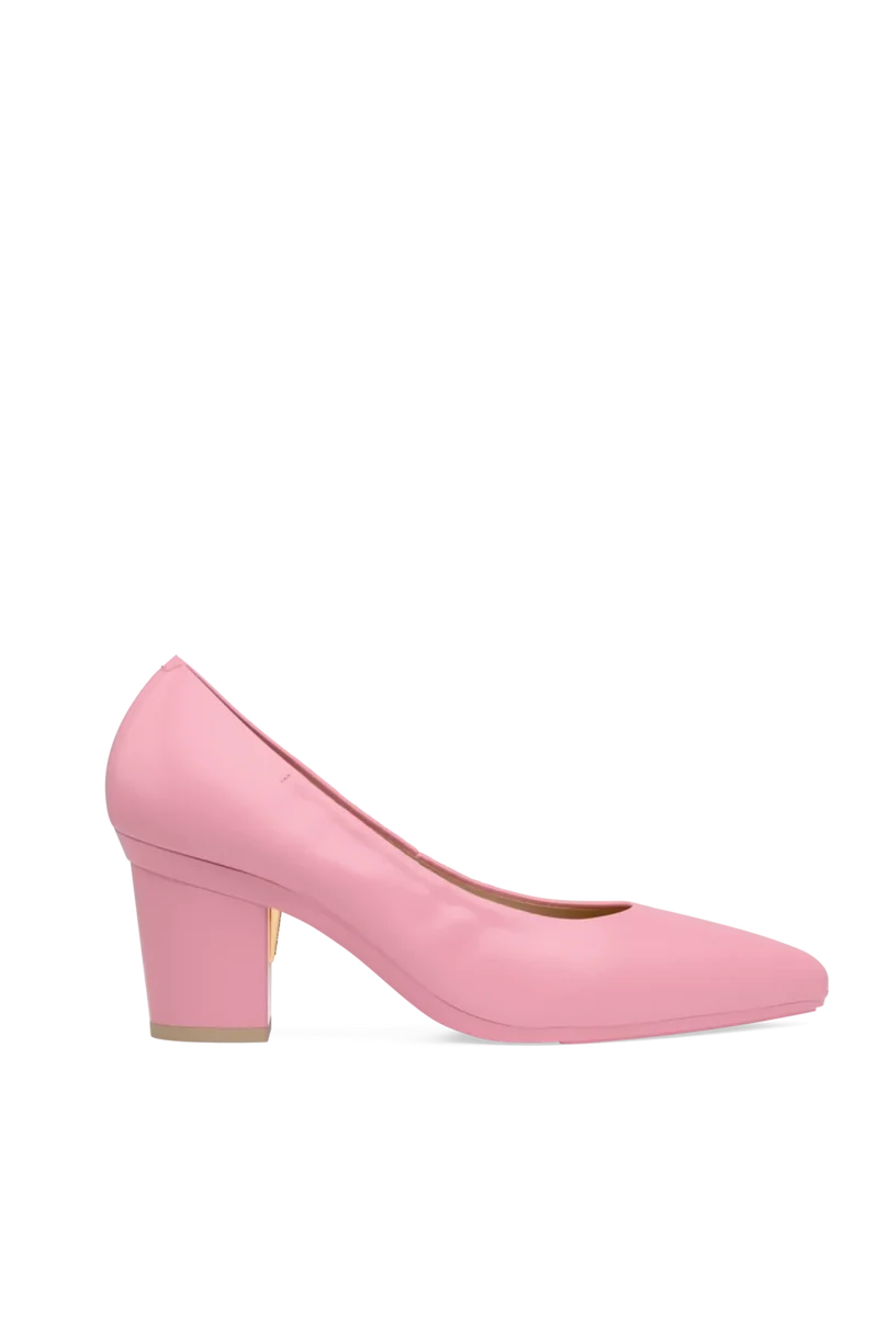 The Pump - Pink Leather 3 Block - Final Sale