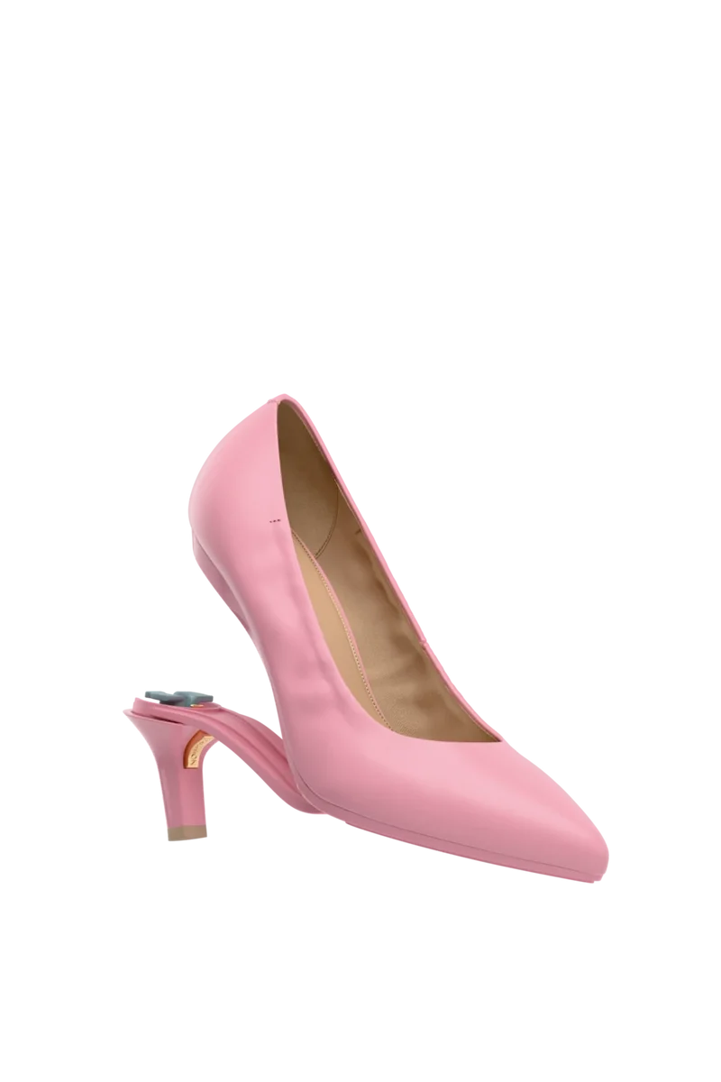 The Pump - Pink Leather 3 Stiletto - Final Sale