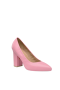 The Pump - Pink Leather 4 Block - Final Sale