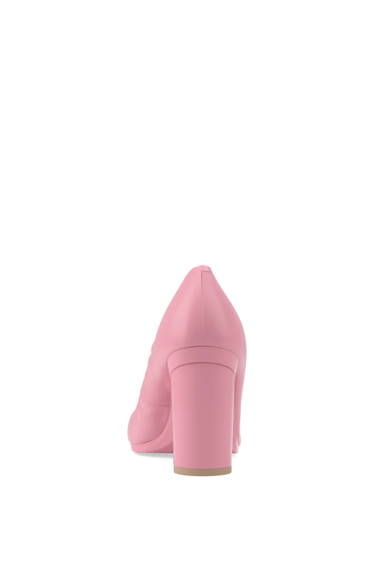 The Pump - Pink Leather 4 Block - Final Sale