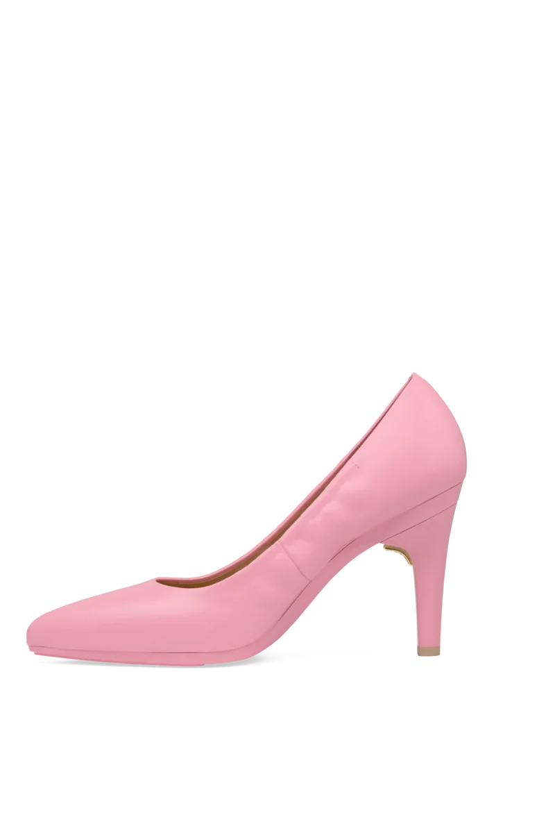 The Pump - Pink Leather 4 Stiletto - Final Sale