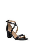 The Sandal - Coal Leather + Block Heel Kit 3 Coal