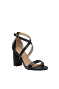 The Sandal - Coal Leather + Block Heel Kit 4 Coal